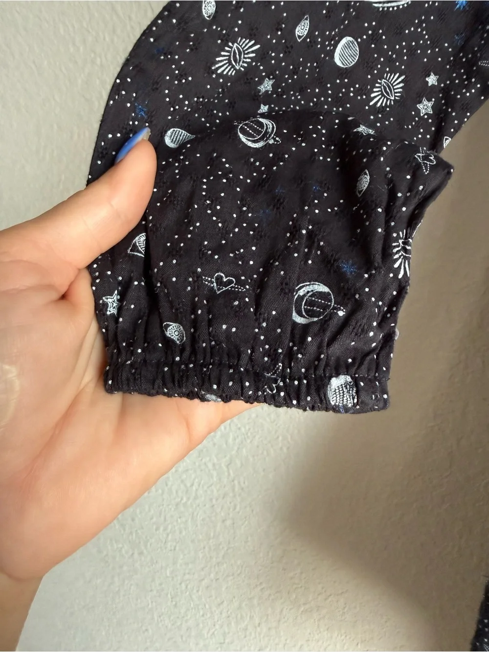 Little Karl Marc John Ralaxy Noir Celestial Galaxy Long Sleeve Dress Sz: 12